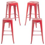 Packs Taburetes Altos - Pack 4 Taburetes Torix Altos - Rojo
