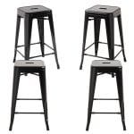 Packs Taburetes Bajos - Pack 4 Taburetes Torix Bajos - Negro