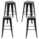 Packs Taburetes Altos - Pack 4 Taburetes Torix Altos - Negro Mate