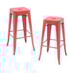 Packs Taburetes Altos - Pack 2 Taburetes Torix Altos - Rojo