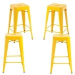 Packs Taburetes Bajos - Pack 4 Taburetes Torix Bajos - Amarillo