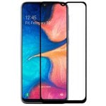 Fantastica protezione per schermo in vetro temperato nero 3D completo per Samsung Galaxy A20e A202