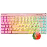 Mars Gaming MKCLOUD Tastiera meccanica wireless RGB Switch rosa Rosso portoghese