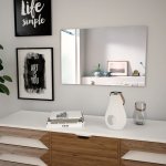 Vidaxl Espejo De Pared Rectangular Vidrio 60x40 Cm
