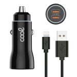 Cooles Autoladegerät 2xUSB 2.4A Schwarz
