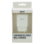 Carregador de parede iggual 1xUSB 5V 2A 10W compacto branco