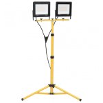 vidaXL Foco LED con trípode 2x100 W blanco cálido