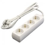 Eurobric Regleta 4 Tomas Schuko 1.5m Blanco