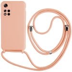 Cool Capa Lisa Rosa com Cordão para Xiaomi Redmi Note 11 Pro Plus 5G