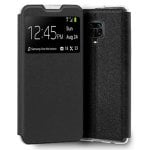 Cool Funda Flip Cover Liso Negro para Xiaomi Redmi Note 9S/Note 9 Pro