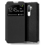 Étui à rabat noir lisse et cool pour Oppo A5 2020/A9 2020