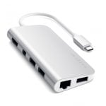Satechi ST-TCMM8PAS Adaptador USB 3.0 Multiportas Prateado
