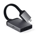 Satechi ST-TCDHA Adaptateur Double HDMI USB-C Pd 4k 60hz Argent Satechi ST-TCDHA Adaptateur Double HDMI USB-C Pd 4k 60hz Argent