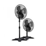 Hyundai HYVLUXN4 Ventilador de Pie y Sobremesa 3 Aspas 40cm Negro