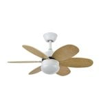 Ventilatore da soffitto Fabrilamp Alves con motore DC silenzioso Bianco