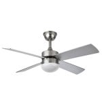 Fabrilamp Sofia Ventoinha de Teto com Luz e Comando Níquel