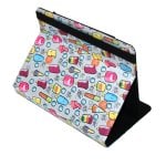 Estojo universal SilverHT Cool Ice Pop branco estampado para tablets de 9" a 11"