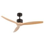 Dayron Nebraska Ventilador de Techo con Mando a Distancia 55W Negro/Madera