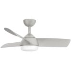 Fabrilamp Haur Ventoinha de Teto com Motor DC 25W e Luz 24W Cinzenta