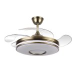 Ventoinha de Teto com Luz Fabrilamp Dani 72W Pás Retráteis Comando LED