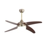 Fabrilamp Klod Ventoinha de Teto com Motor DC e Luz Couro