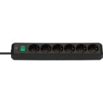 Brennenstuhl Eco-Line Multipresa con 6 prese e interruttore 3m Nero