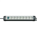 Brennenstuhl Bloc Multiprise Premium-Line 8 Prises Noir/Gris Clair 5m