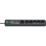 Brennenstuhl Secure-Tec multiprise avec 6 prises de courant protège contre les surtensions 3 m anthracite