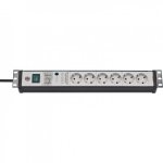 Brennenstuhl Premium Line Power Strip Rack 6 Prises avec Protection 60 000 A 3 m