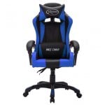 Sedia da gaming VidaXL RGB in pelle sintetica blu/nera