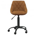 VidaXL Silla Oficina de Terciopelo Marrón