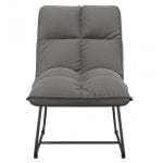 VidaXL chaise longue avec structure en métal velours gris