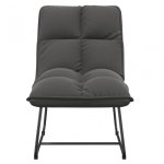 VidaXL Silla de Descanso con Estructura Metal Terciopelo Gris Oscuro