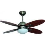 Bastilipo Bermeo Ventilateur de Plafond à Pales Réversibles Éclairage et Contrôle 60W