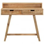 VidaXL Escritorio de Madera Rugosa y Mango 100x45x90cm