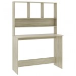 VidaXL Sonoma Escritorio con Estantes Aglomerado 110x45x157cm Roble