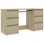 VidaXL Scrivania in truciolato 140x50x77 cm Quercia/Sonoma