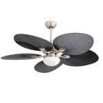 Ventilatore da soffitto Fabrilamp Tropical con Motore e Luce 35W Nichel