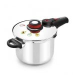 Panela de Pressão Monix Selecta 6L Inox Fundo Triplo Indução