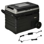 Outsunny Nevera Y Congelador Compresor 60l -20ºC Con Pantalla Led Táctil Y Ruedas