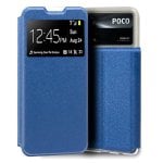 Étui à rabat bleu uni cool pour Xiaomi Poco X4 Pro 5G
