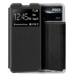 Custodia Flip Cover nera liscia e fresca per Xiaomi Poco X4 Pro 5G