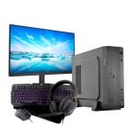 PC Racing Pack PC da gioco AMD Rzyen 3 3200G/16GB/1TB+256GB SSD + schermo FullHD da 24" + tastiera + mouse + tappetino + cuffie