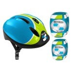 Capacete, joelheiras e cotoveleiras, controlo de patins