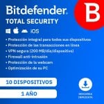 Bitdefender Total Security Licencia 1 Ano 10 Dispositivos Descarga Digital Bitdefender Total Security Licencia 1 Ano 10 Dispositivos Descarga Digital
