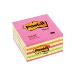 Bloco de notas adesivas remover e colocar post-it 76 x 76 mm cubo rosa neon 450 folhas