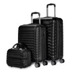 Numada Set Valigie e Beauty Case 3 Pezzi Nero Numada Set Valigie e Beauty Case 3 Pezzi Nero
