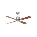 Casafan 942111 Eco Neo III Ventilatore da Soffitto 103 cm 22 W Cromo Spazzolato/Ciliegio o Noce