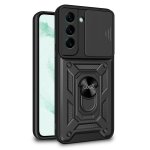 Fantastica custodia rigida nera ad anello per Samsung Galaxy S22 Plus S906