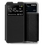Étui à rabat lisse noir cool pour Xiaomi Poco M4 Pro